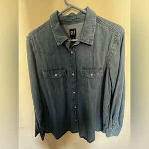 GAP light denim button up